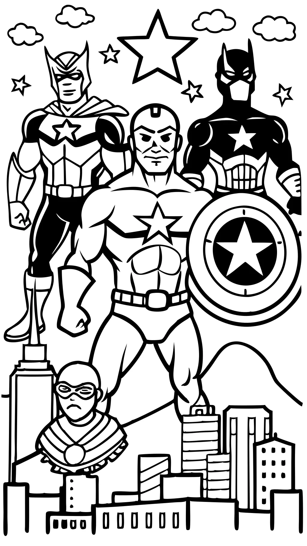 Página para colorear de Avengers